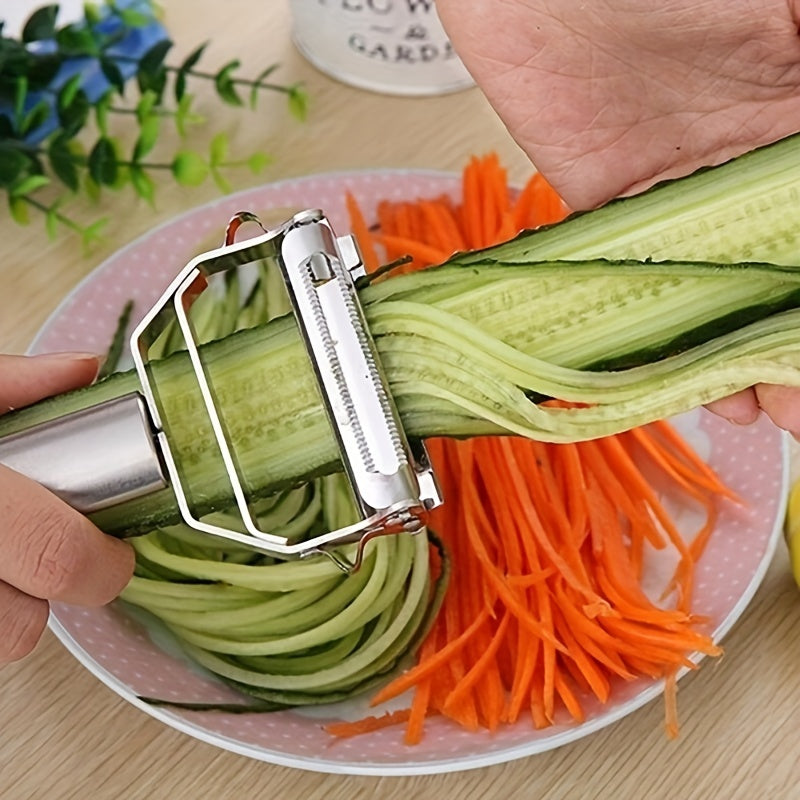1pc  Steel Potato Cucumber Carrot Grater  Kitchen Items  Kitchen Gadgets And Accessories Fruit Peeler Peeler