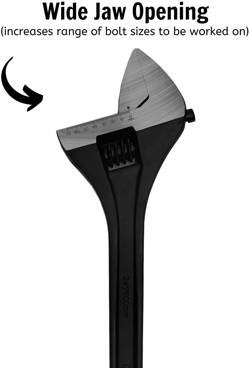 Teng Tools 24 Inch Industrial Adjustable Wrench With Graduated Scale - 4008