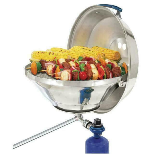 Marine Kettle 17" Party Size Gas Grill w/Hinged Lid