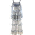 autumn ruffle boho maxi dress