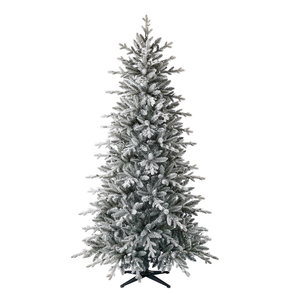 Holiday Time Prelit 350 LED Clear Lights, Hamilton Flocking Index Pine Artificial Christmas Tree, 7'