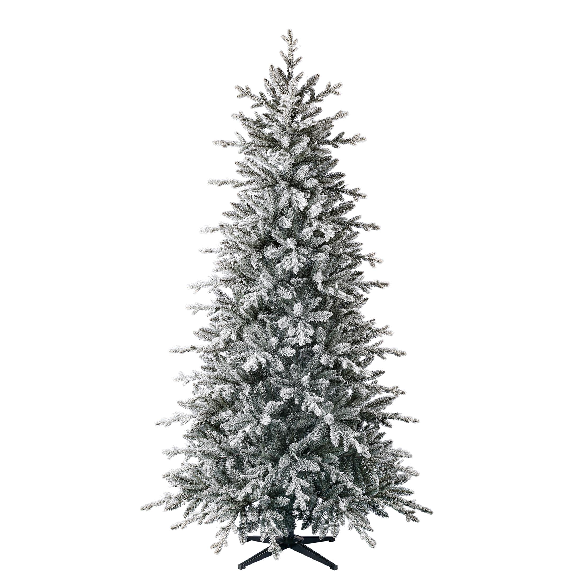 Holiday Time Prelit 350 LED Clear Lights, Hamilton Flocking Index Pine Artificial Christmas Tree, 7'