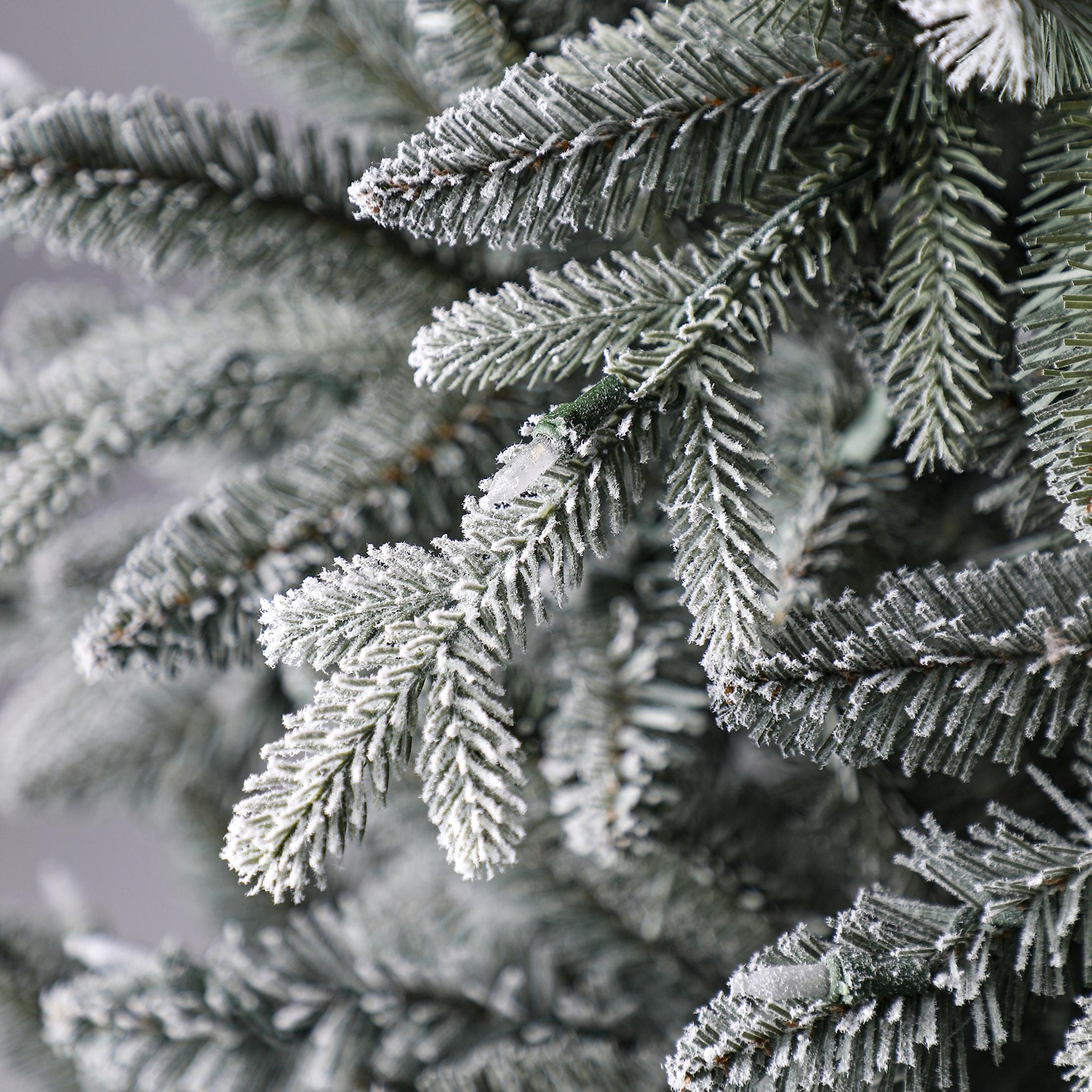 Holiday Time Prelit 350 LED Clear Lights, Hamilton Flocking Index Pine Artificial Christmas Tree, 7'