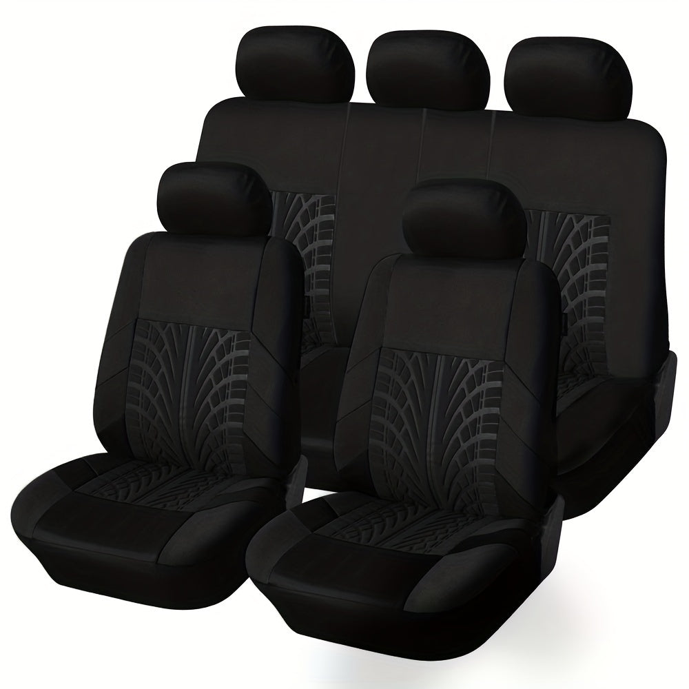 9pcs/Set 5 Seats Car Seat Covers, Breathable Split Automotive Front Rear Seat Cushion Covers, Vehicle Seat Protectors Universal For Cars, Trucks,