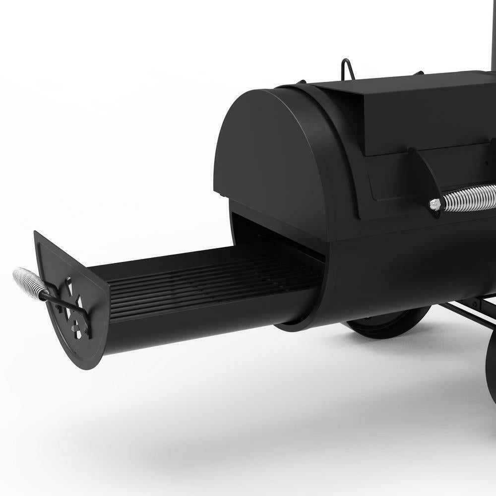 DynaGlo Signature Vertical Offset Charcoal Smoker Grill Heavy Duty Outdoor Black