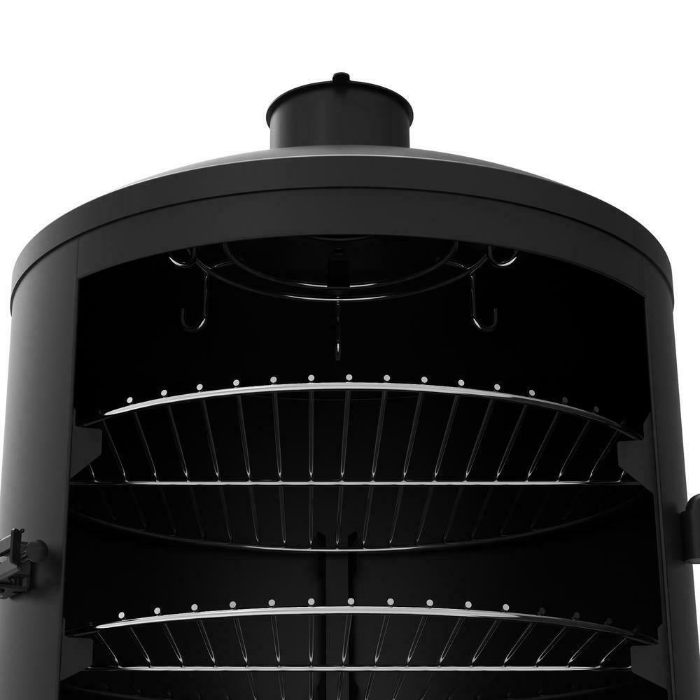 DynaGlo Signature Vertical Offset Charcoal Smoker Grill Heavy Duty Outdoor Black