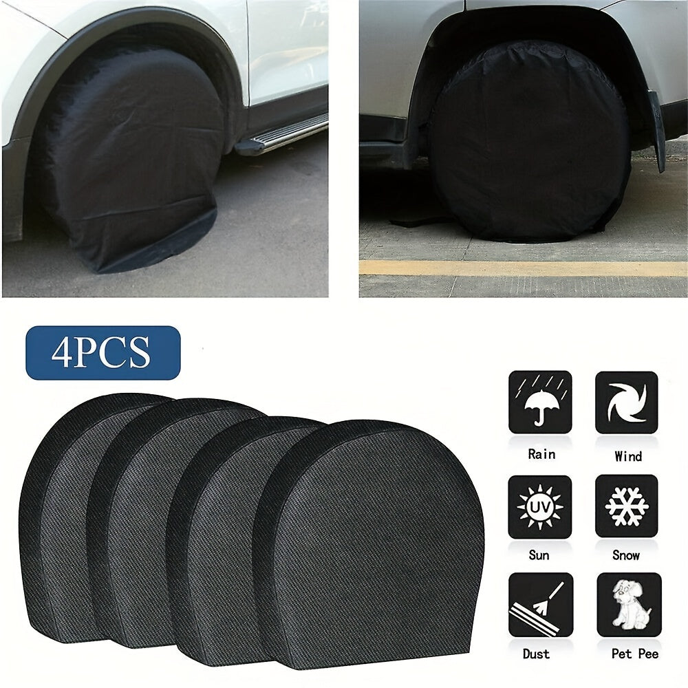 4 Pack Waterproof Tire Covers: Protect Your RV Trailer Camper Wheels from Corrosion!