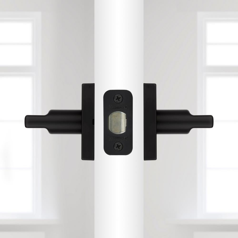 Halifax Square Matte Black Hall/Closet PassaDoor Lever