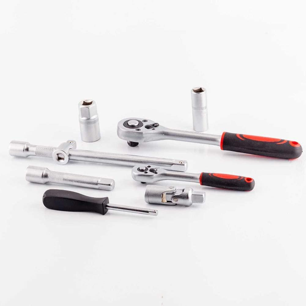 FMOCar Repair 108pcs Wrench Socket Set External Torx Screwdriver Bit Ratchet  Release Spanner 1/2" 1/4" Driver Metric,Hand Tool Sets