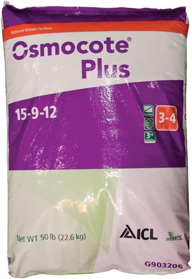 Osmocote Fertilizer 15-9-12, Slow Release 3 - 4 Months, 50lbs. Bag