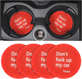 8sanlione Car Cup Coaster, 4Pcs 2.75 Inch Auto Cup Holder Insert Coasters, Non-Slip Waterproof Embedded Drink Mat, Automotive Interior Accessories for Men and Women (D Red/4PCS)