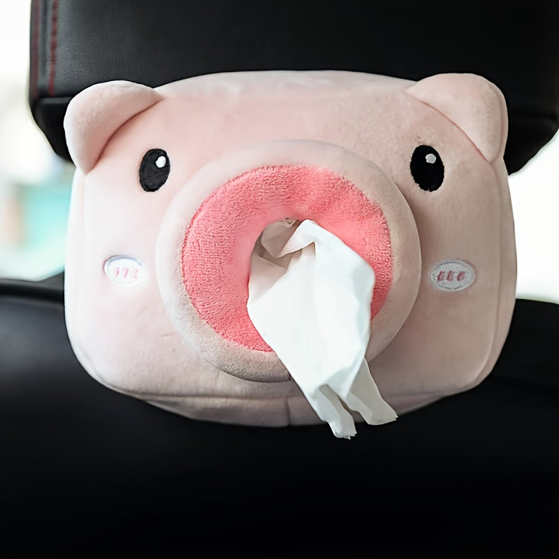 Cute Cartoon Plush Tissue Box Holder: Add a Fun Touch to Your Car Interior!
