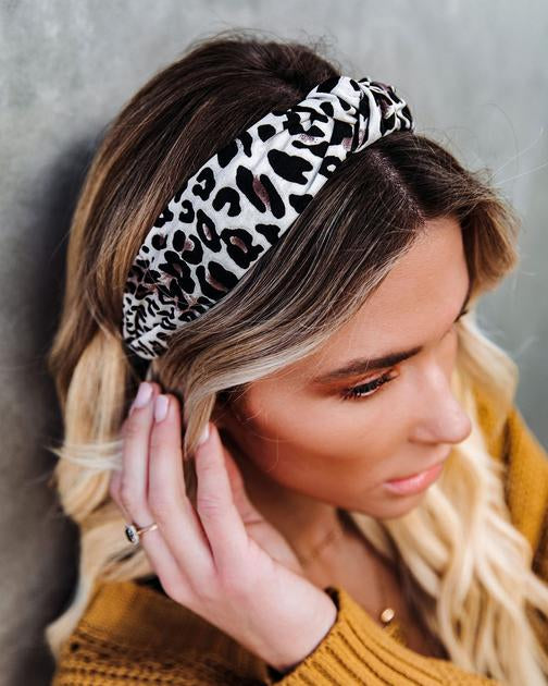 Key Cheetah Twist Headband - FINAL SALE