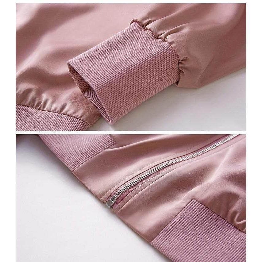 vintage embroidery zipper casual jacket