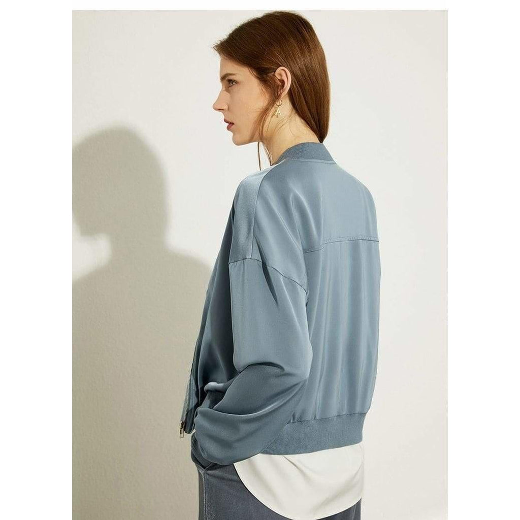 vintage embroidery zipper casual jacket