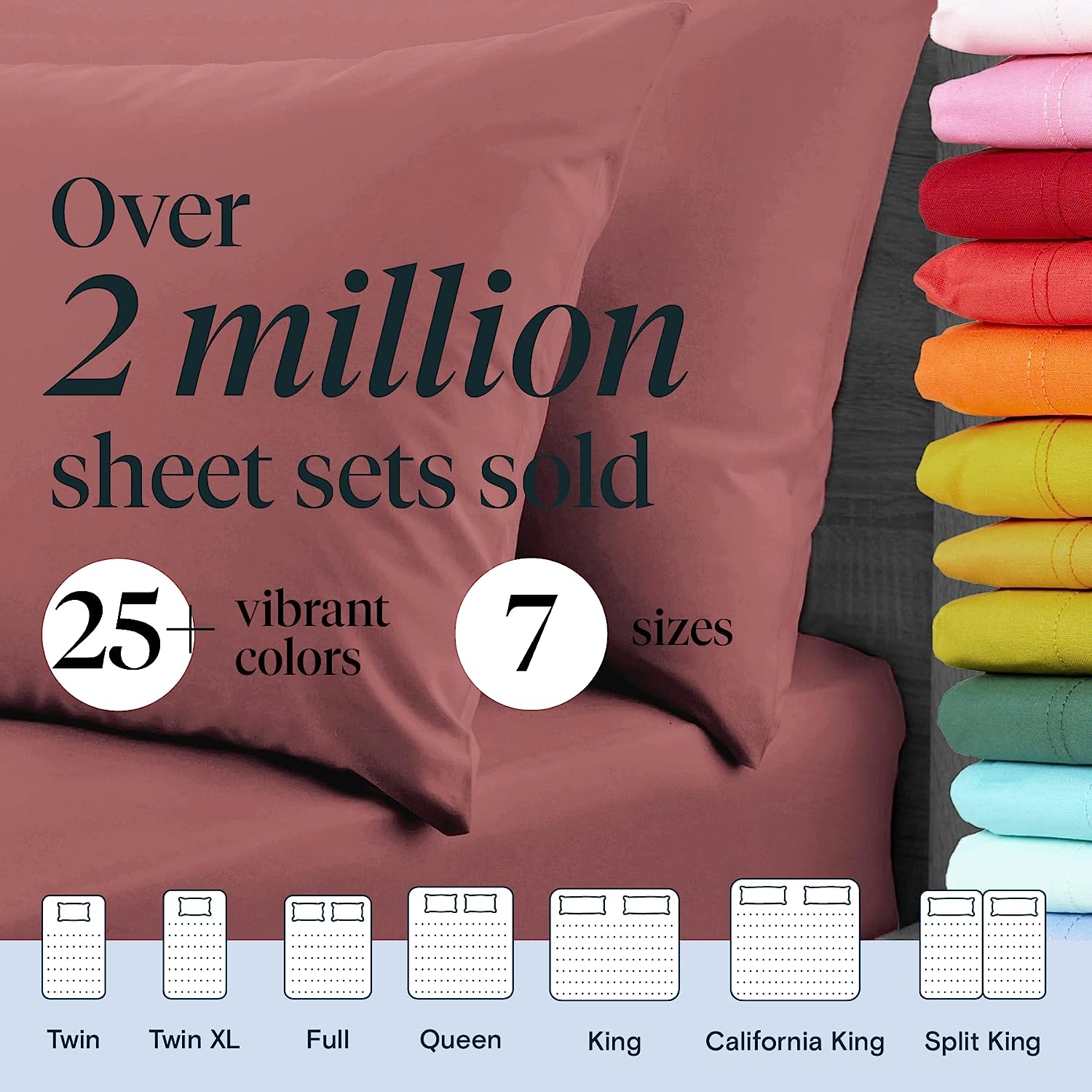 LuxClub Twin XL Sheet Set - Soft Kids Twin Bed Sheets for Boys and Girls, 4 PC Deep Pockets 18" Eco Friendly Wrinkle Free Cooling Sheets Machine Washable Hotel Bedding Silky Soft, Salmon Pink Twin XL