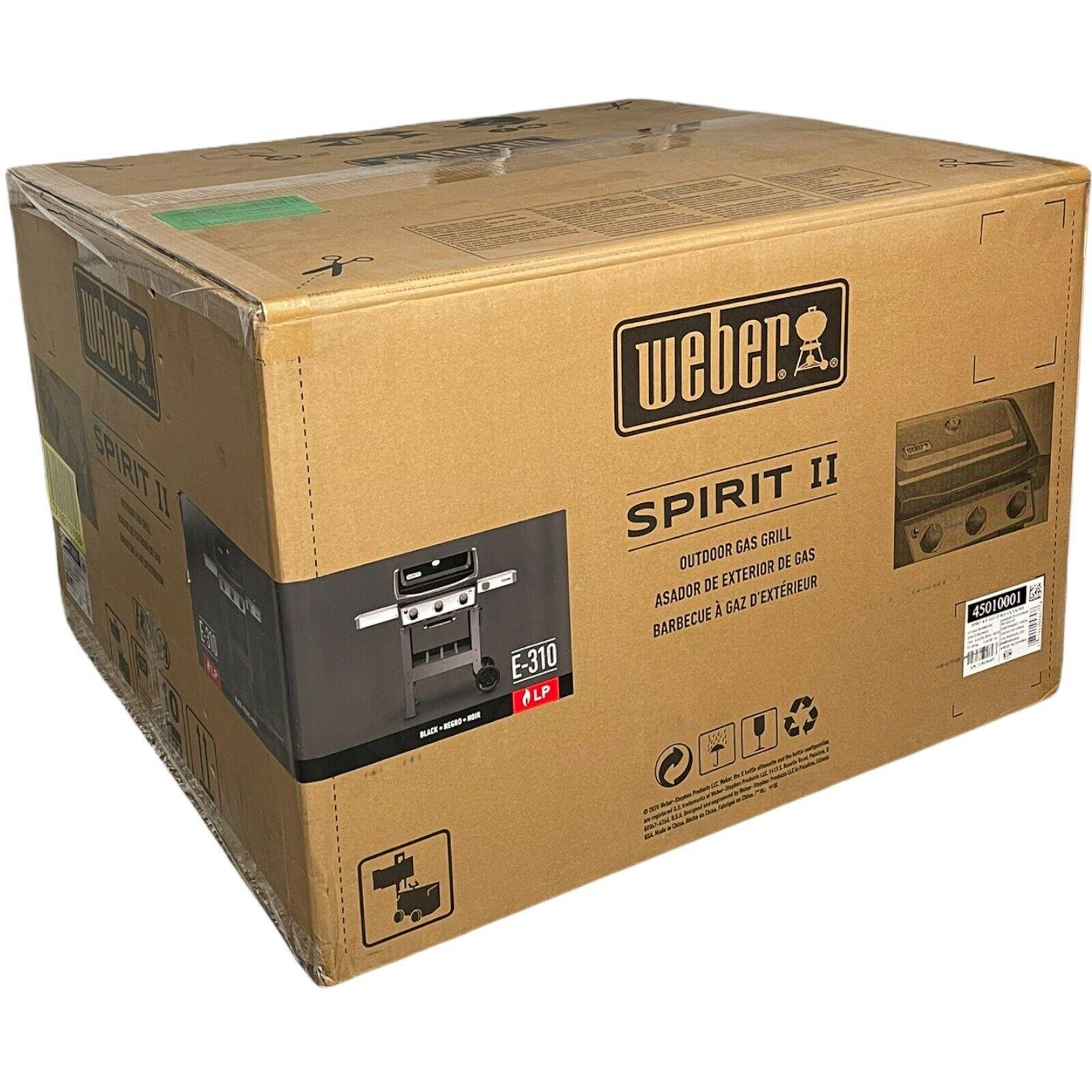 Spirit II E-310 3-Burner Liquid Propane Grill - Black
