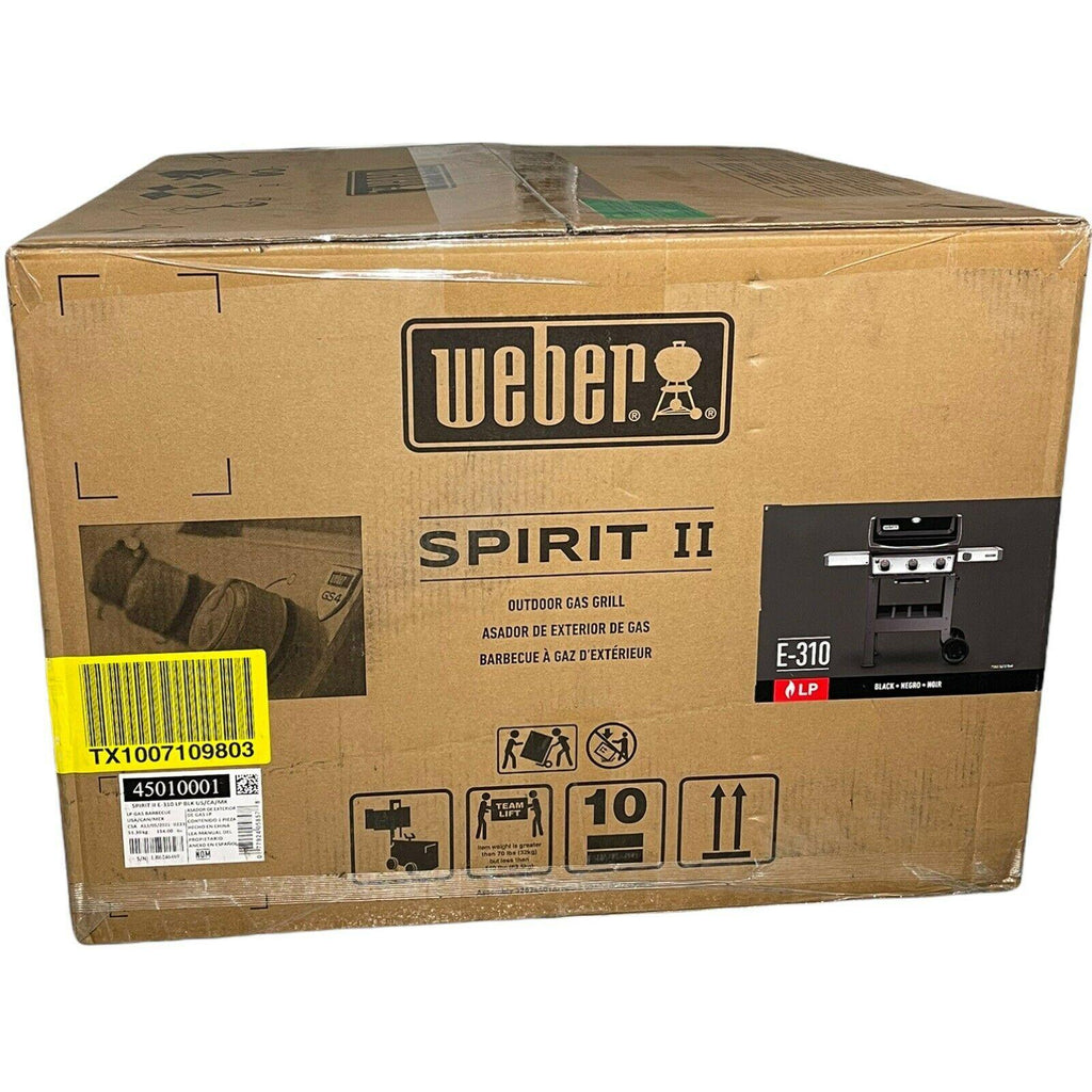 Spirit II E-310 3-Burner Liquid Propane Grill - Black