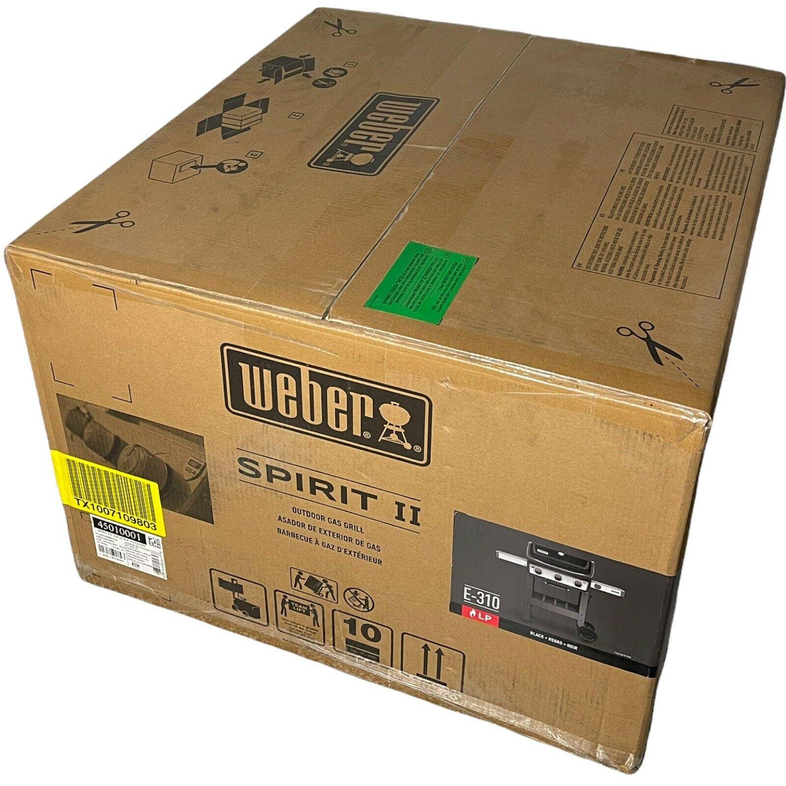 Spirit II E-310 3-Burner Liquid Propane Grill - Black