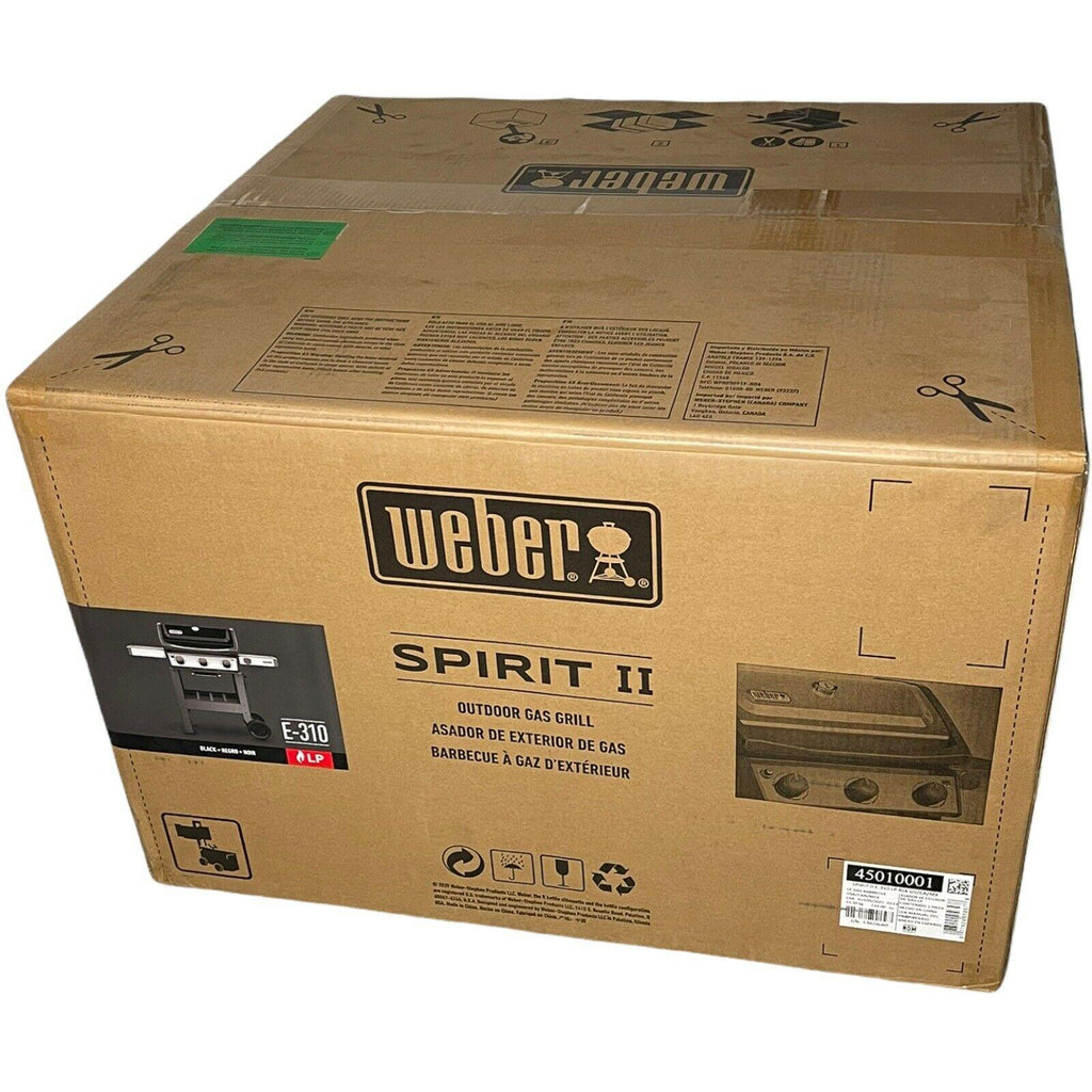 Spirit II E-310 3-Burner Liquid Propane Grill - Black