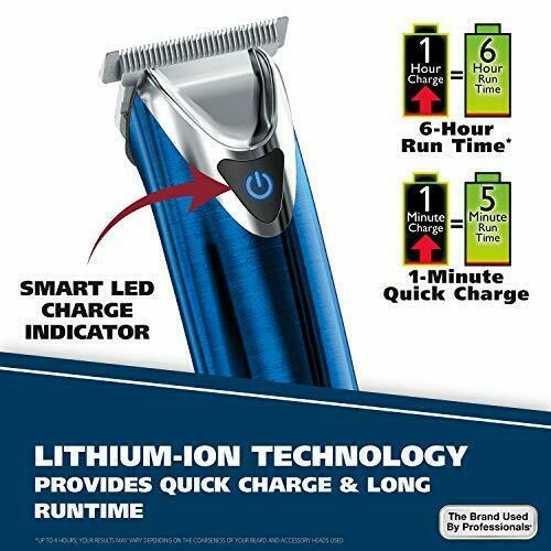 Wahl  Steel Lithium Ion 2.0+ Slate Beard Trimmer for Men - Electric ...