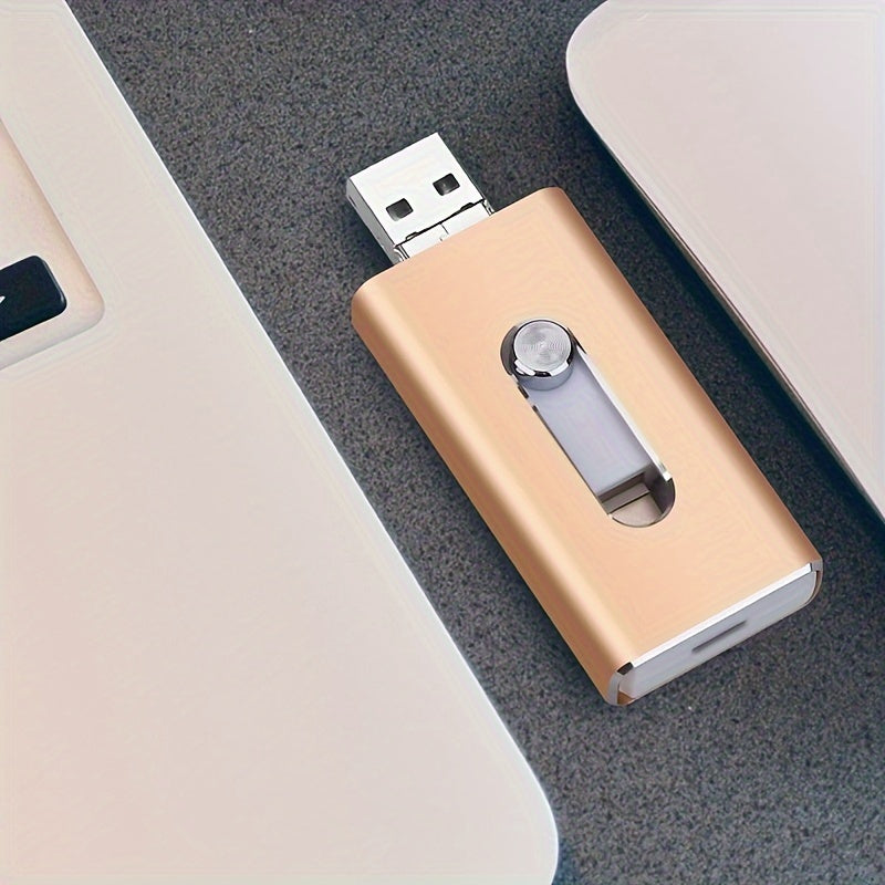 USB Flash Drive 3.0  Photostick, High Speed Sticks External StoraPen Drive For Phone/Pad/Android/PC, Copy Photo Videos Files With One Click.