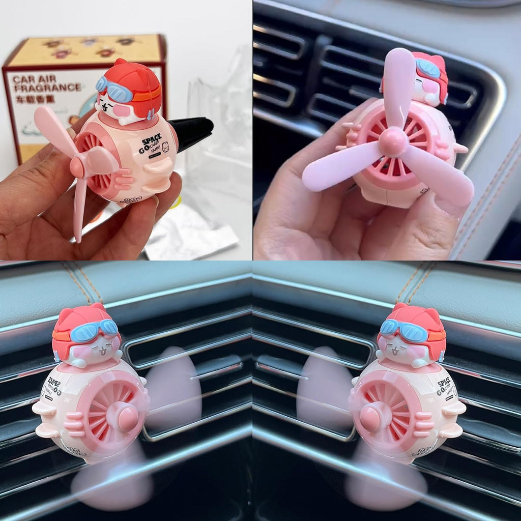 Cacacece Car Air Fresheners Cute Cat Pilot Automotive Air Outlet Creative Car Perfume Fragrance Automotive Decoration Air Fresheners for Cars