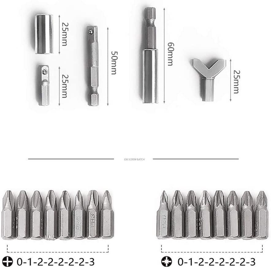 LFDHSF Screwdriver Set, 100pcs Screwdriver Security Bit Set, Torx Tamper Screws Hex Key Phillips Slotted Tri-Wing Car Repair Screwdriver Hand Tool Kit for Home Automotive