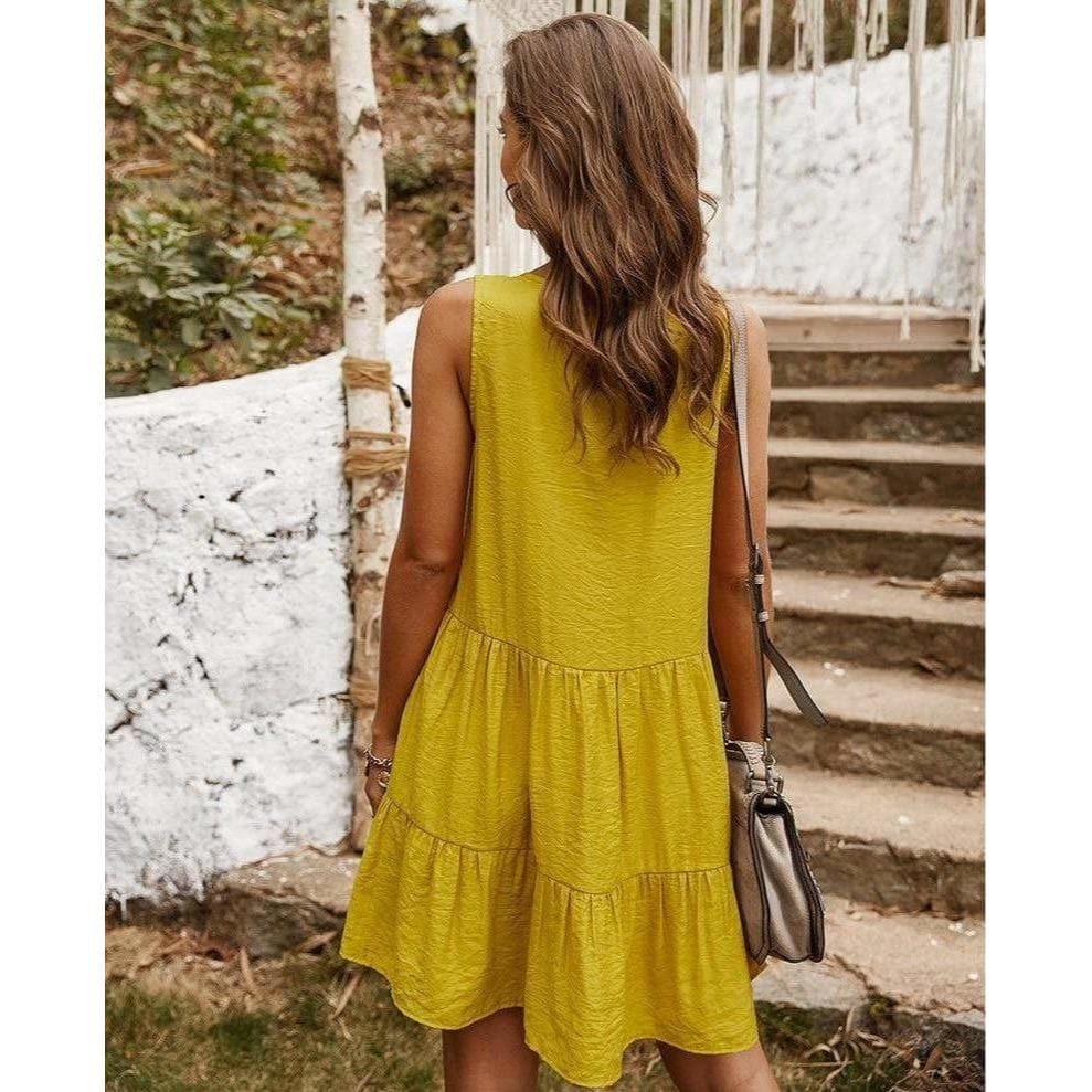 bohemian sleeveless elegant dress