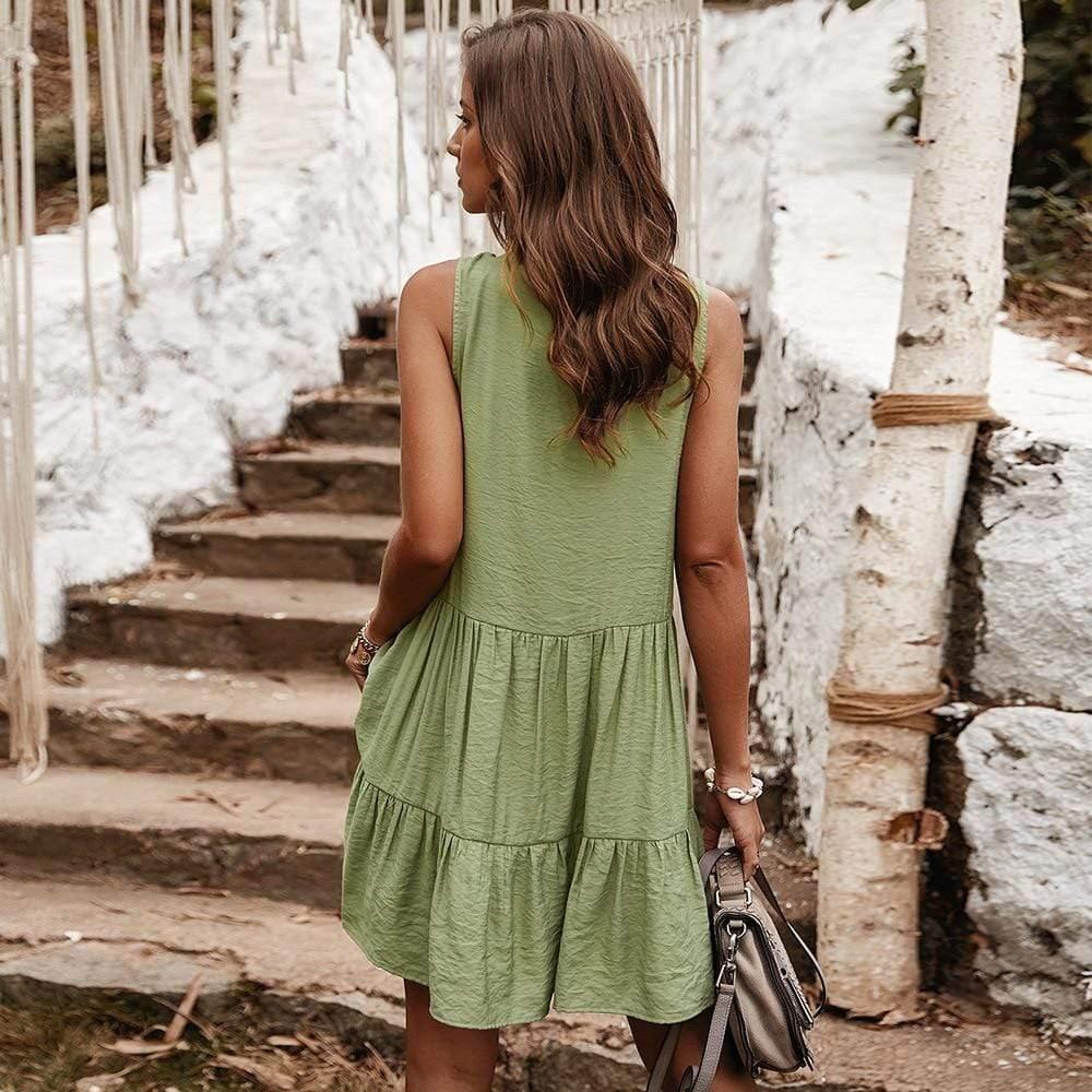 bohemian sleeveless elegant dress