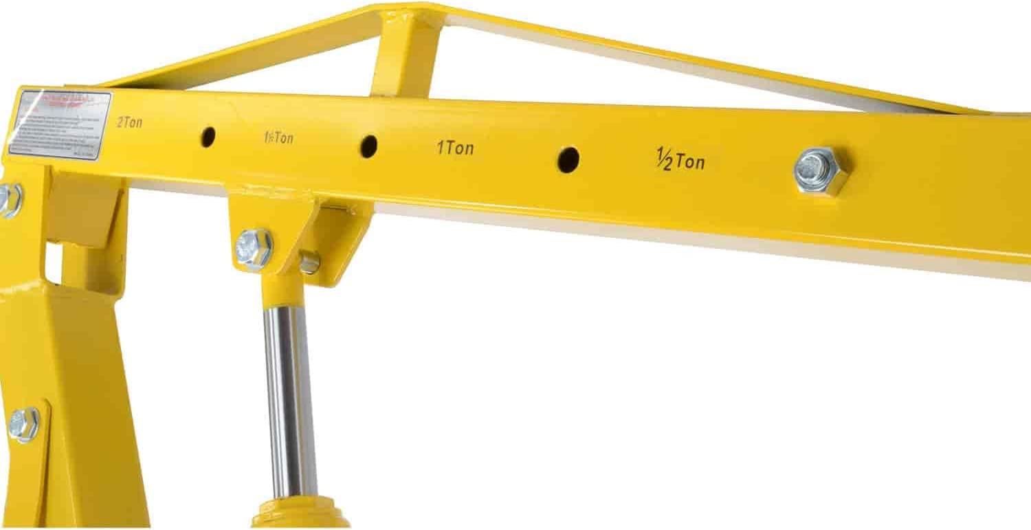 JEGS 81045K 2-Ton Automotive Shop Crane [Boom Operating Range: 41 3/8 in. to 62 1/2 in.]
