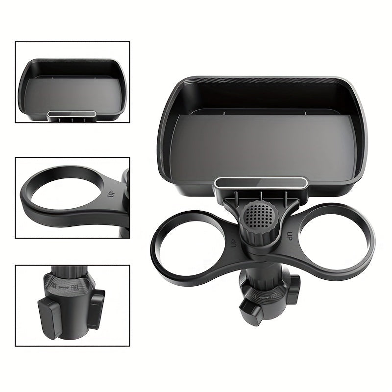 360° Swivel Car Cup Holder Tray - Keep Your Drinks &amp; Food Organized &amp; Accessories!