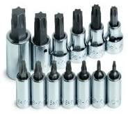 S K Hand Tools SKT84213 13 Piece 1/4", 3/8" and 1/2" Drive Torx Bit Socket Set