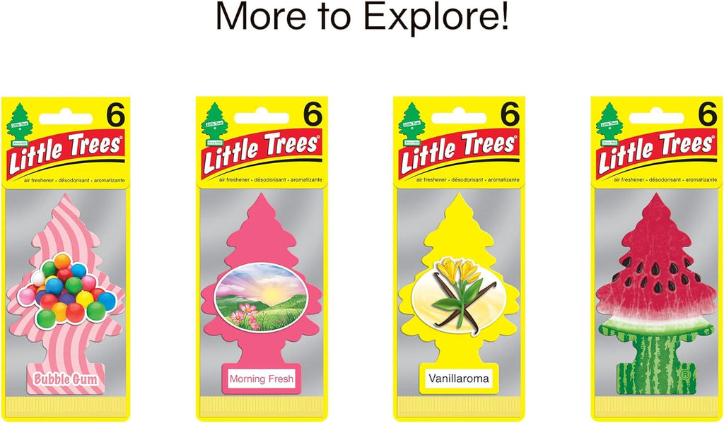 LITTLE TREES Air Fresheners Car Air Freshener. Hanging Tree Provides Long Lasting Scent for Auto or Home. Cotton Candy, 24 Air Fresheners