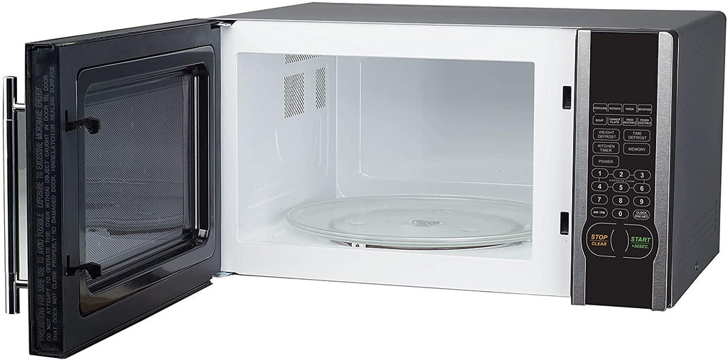 Magic Chef 1.1 Cu. Ft. 1000W Countertop Microwave Oven with Stylish Door Handle, Black