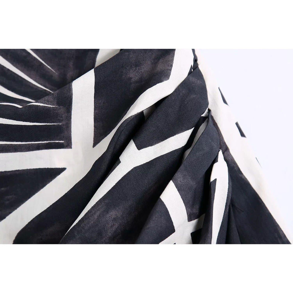 asymmetric hem high waist mini skirt