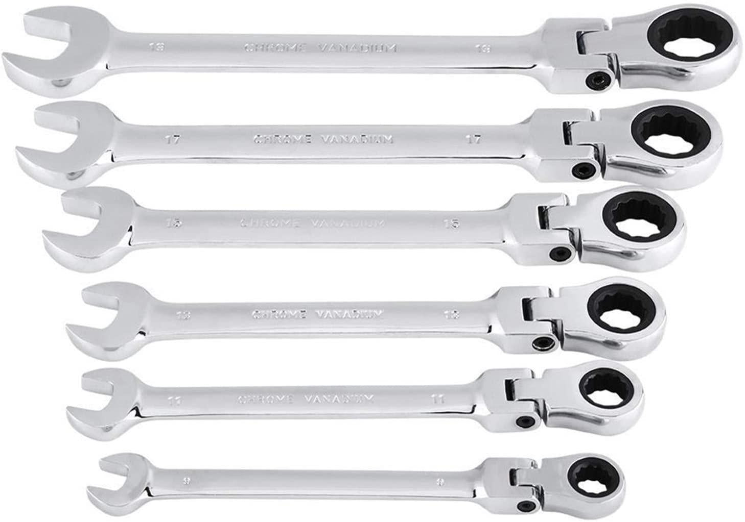 Hand Tools Set Hand Tool Set 12 Pcs Ratche Wrench Set Torque Socket Spanner 8-19mm Ratcheting Wrench Spanners Garafor Auto Car Repair Tools (Size : Fixed Head)