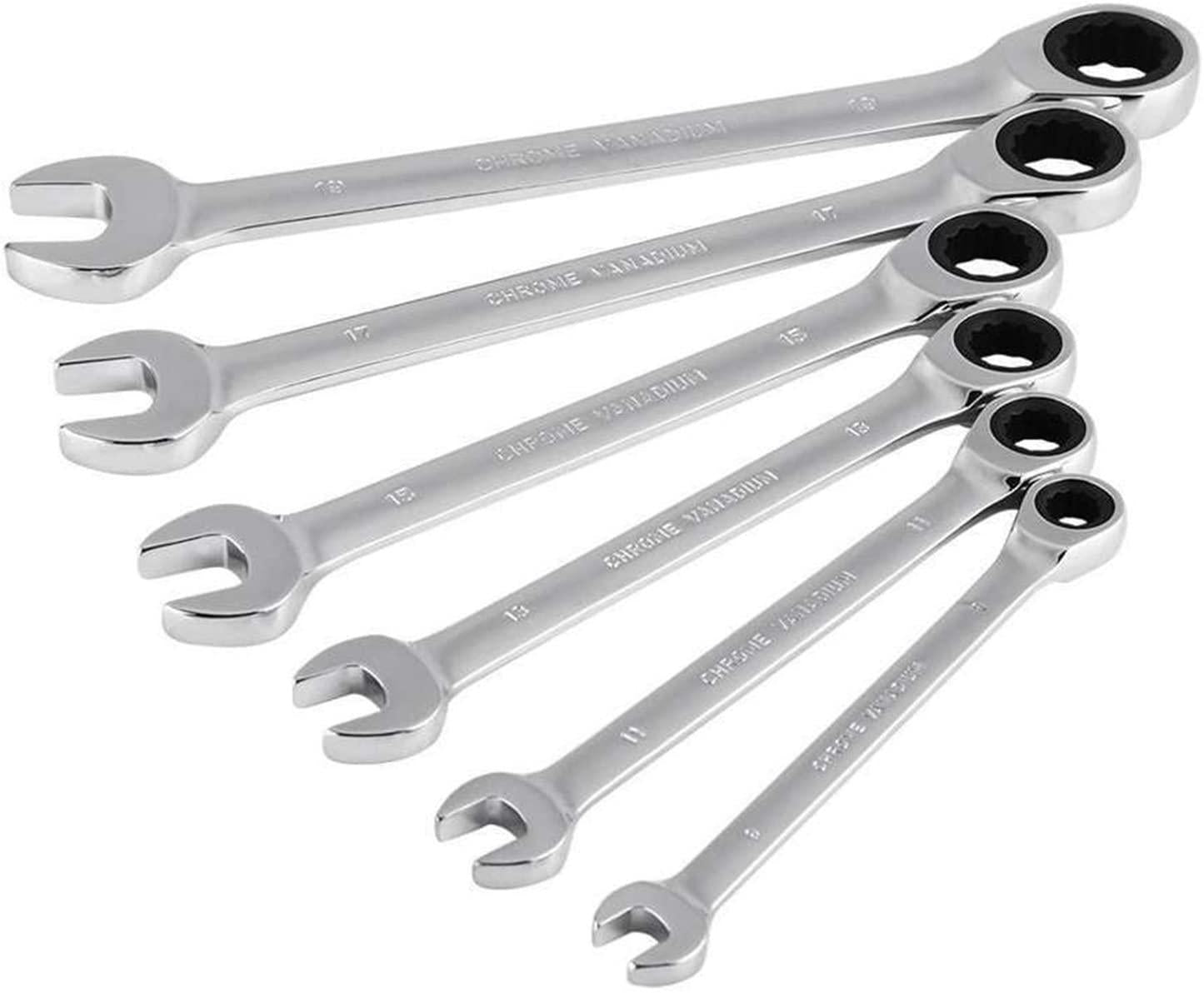 Hand Tools Set Hand Tool Set 12 Pcs Ratche Wrench Set Torque Socket Spanner 8-19mm Ratcheting Wrench Spanners Garafor Auto Car Repair Tools (Size : Fixed Head)
