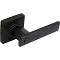 WestMatte Black Keyed Entry Door Lever with Square Rose