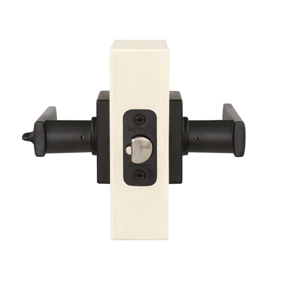 WestMatte Black Keyed Entry Door Lever with Square Rose