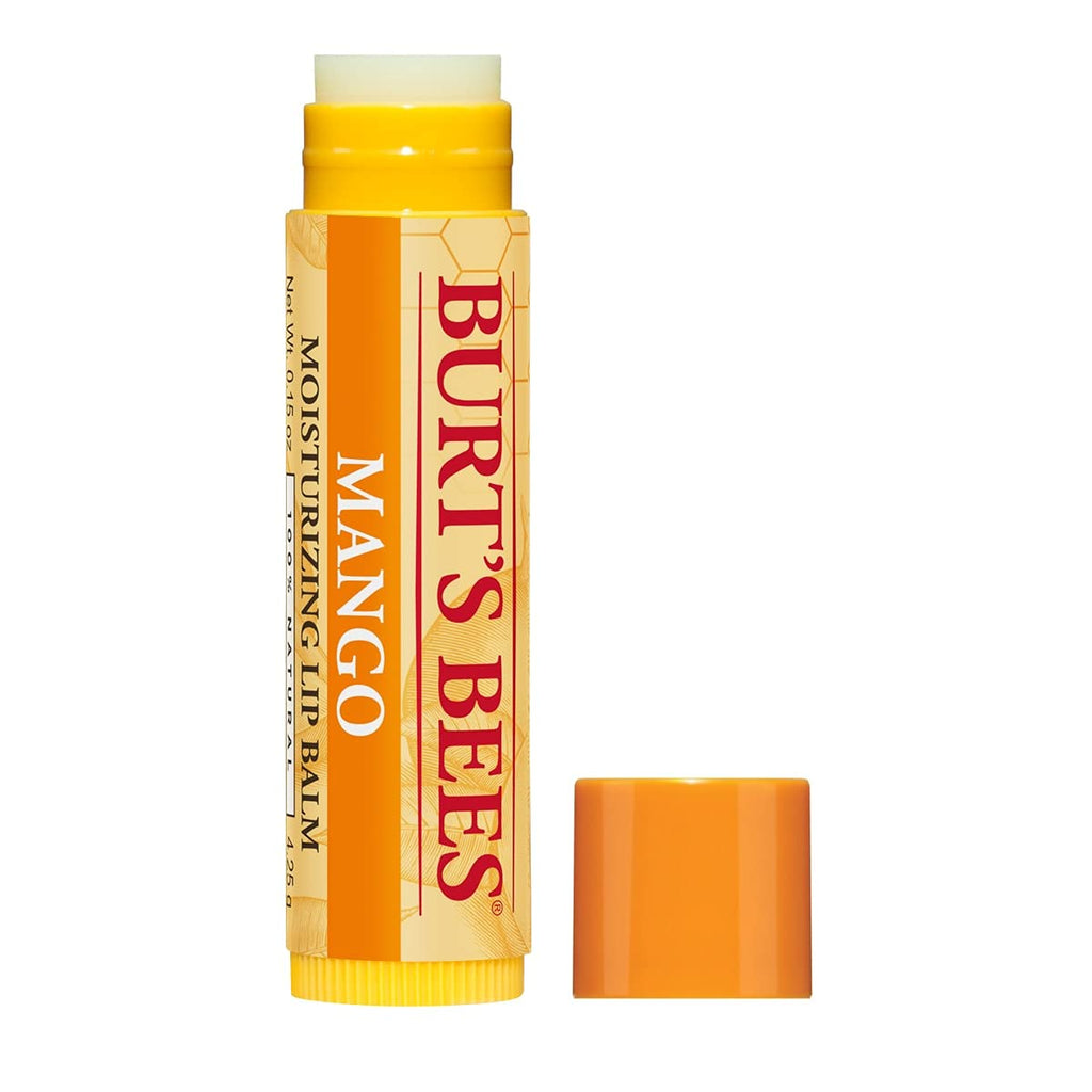 Burt's Bees Lip Balm, Moisturizing Lip Care, for All Day Hydration, 100% Natural, Mango (2 Pack)