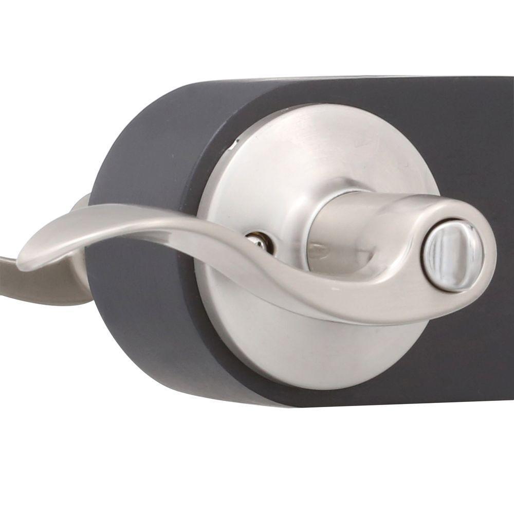 Satin Nickel Privacy Bed/Bath Door Lever Set
