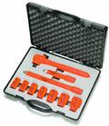 KNIPEX Tools - 10 Piece Socket Set, 1/2" Drive, SAE, 1000V Insulated (989911S5)