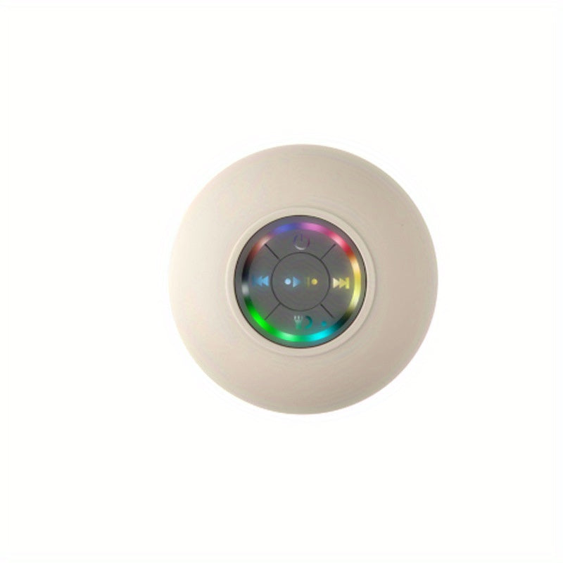 Shower Speaker, Portable Wireless Speaker With Suction Cup, USB Rechargeable Black Speaker With 2 Hours Play Time 3.7V/400mah Battery 5.0 Wireless Version Life For Parties, Bathroom, Travel, Home, And Outdoor (Suction Cups Must Be On A Smoo