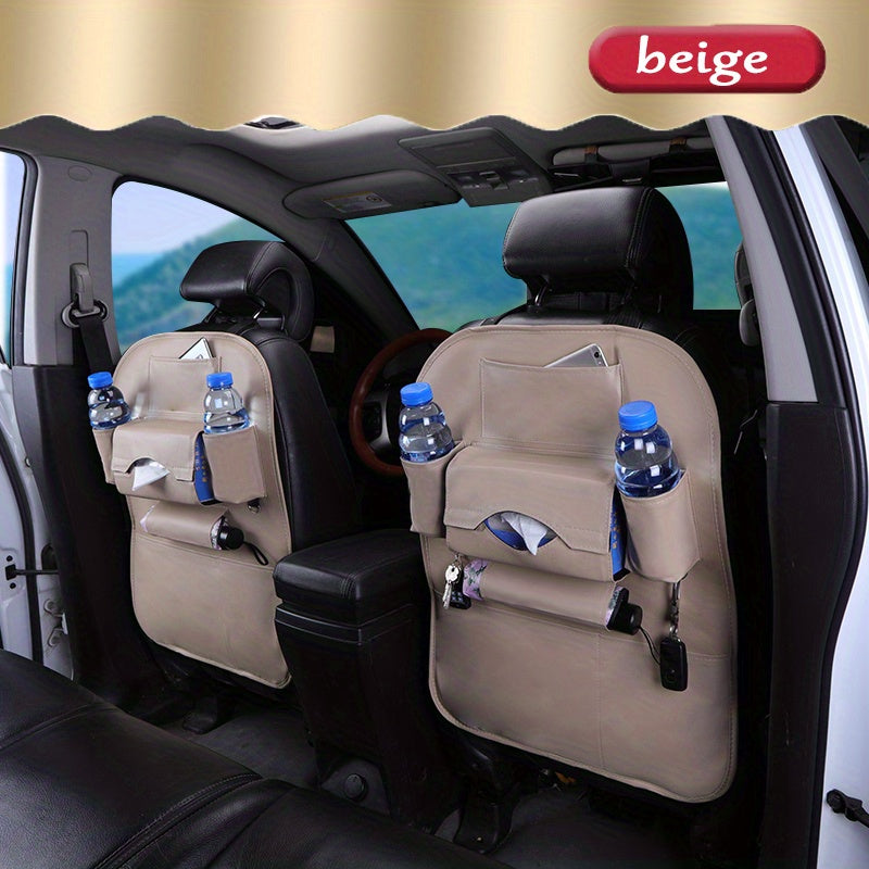 1pc Car Back Seat Organizers, StoraPockets Kick Mats Car Back Seat Protectors Tissue Boxcup Holder Laptop Table Car Eating Tray For ParOnly