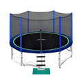 Zupapa 15 14 12 10 8ft Outdoor Trampoline with 425lbs Weight Capacity for Kids Adults,Trampolines with Sprinkler Safety Enclosure Net