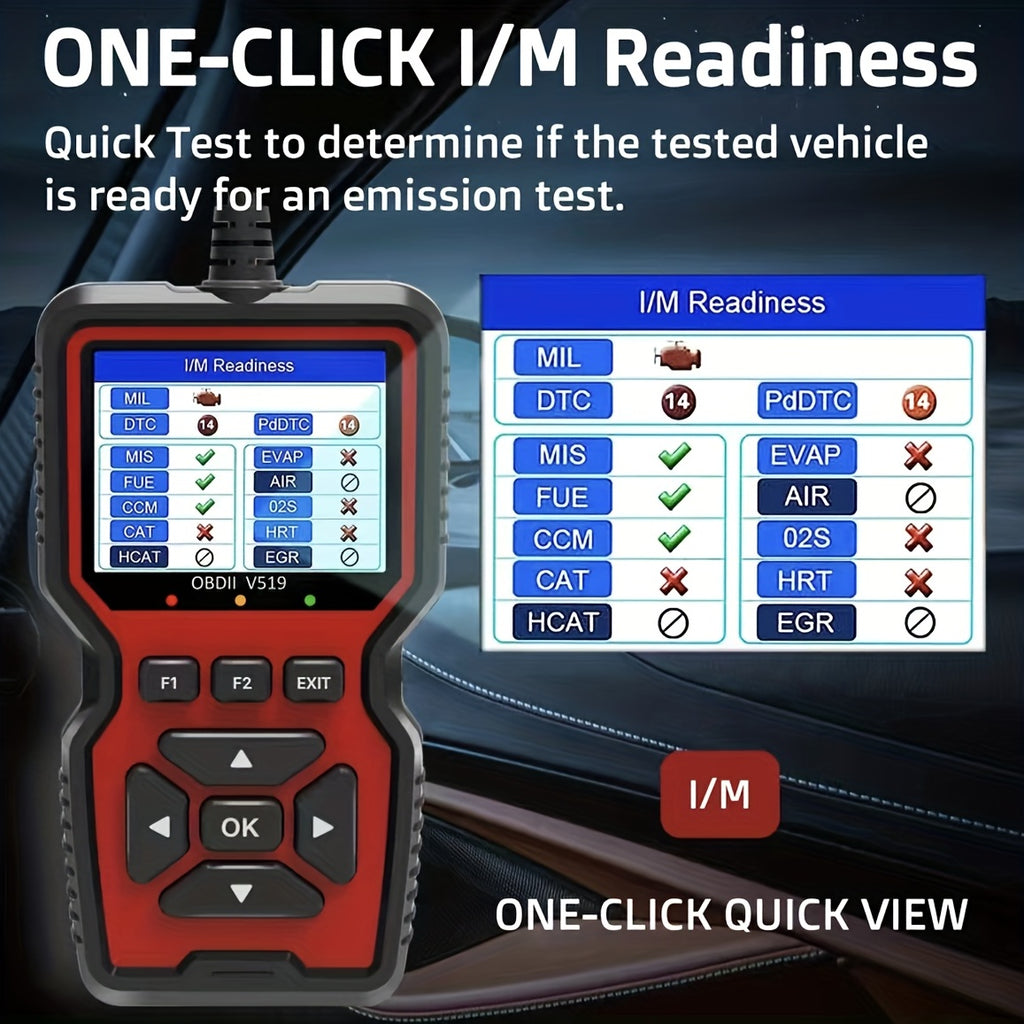 V519 Custom Universal Car OBD II Diagnostic Scanner Car Fault Detector Diagnostic Scanner