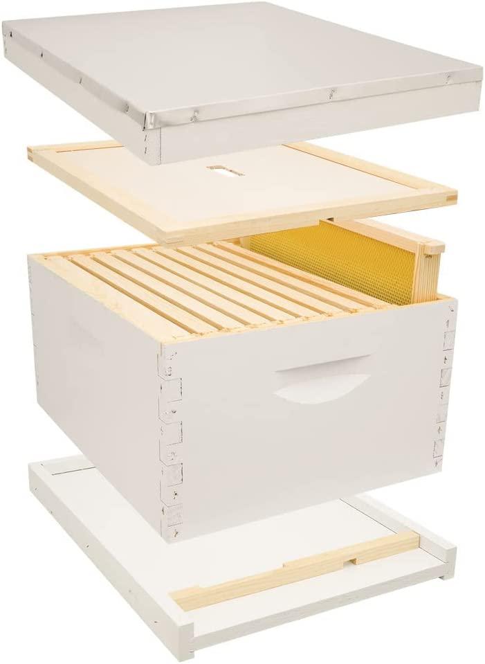 Mann Lake Complete Bee Hive Kit, with 10 Frames, and Waxed Foundation Completely Assembled, Made in The USA