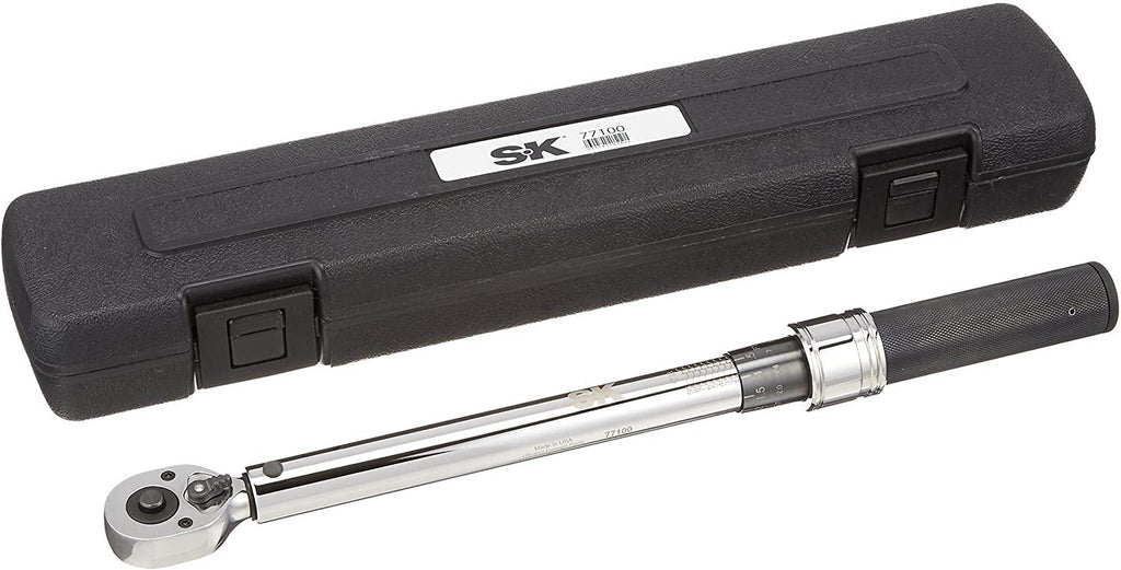 SK Hand Tool 77100 Micrometer Adjustable Torque Wrench, 3/8"/10-100 ft-lbs