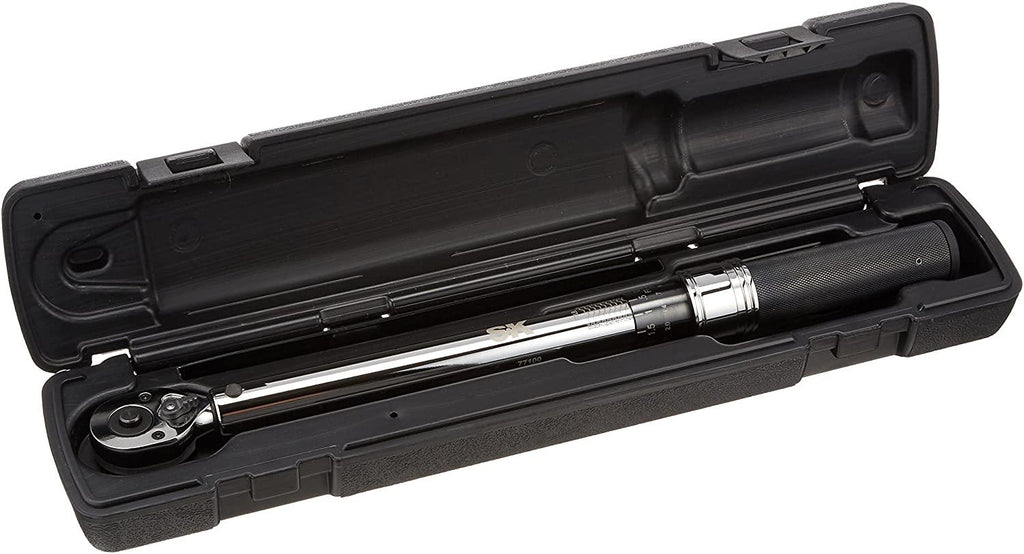 SK Hand Tool 77100 Micrometer Adjustable Torque Wrench, 3/8"/10-100 ft-lbs